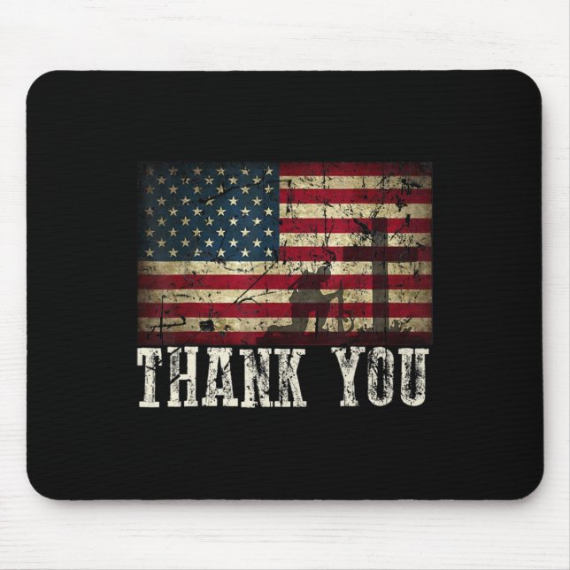 Sie für Ihre Dienste Patriotic - Veterans Day for Mousepad (Vorne)