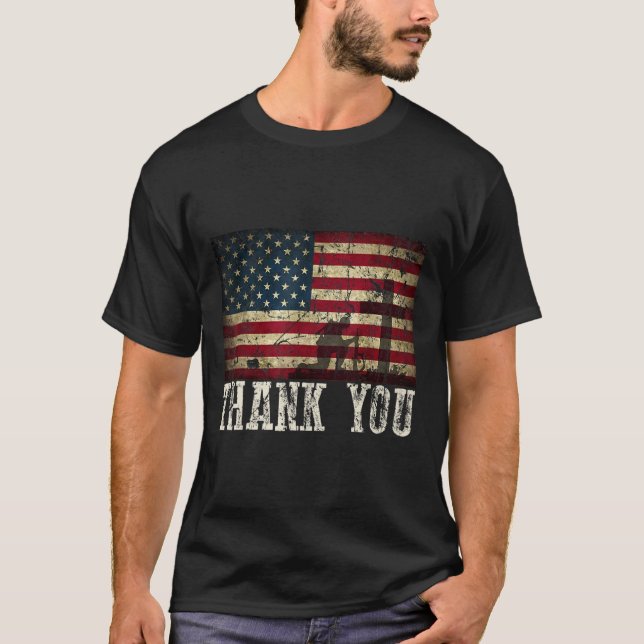 Sie für Ihre Dienste Patriotic - Veterans Day for T-Shirt (Vorderseite)