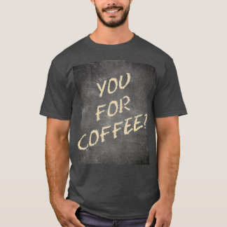 Sie für Kaffee ultimative Frage Yellow Chalk Blac T-Shirt