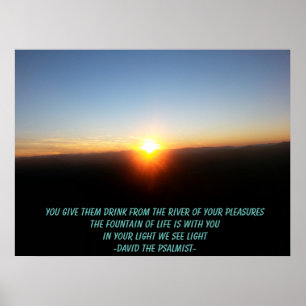 Sie geben...aus dem Fluss Ihrer Freuden. Poster