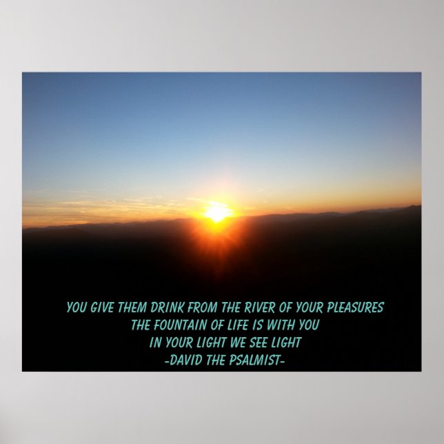 Sie geben...aus dem Fluss Ihrer Freuden. Poster (Vorne)