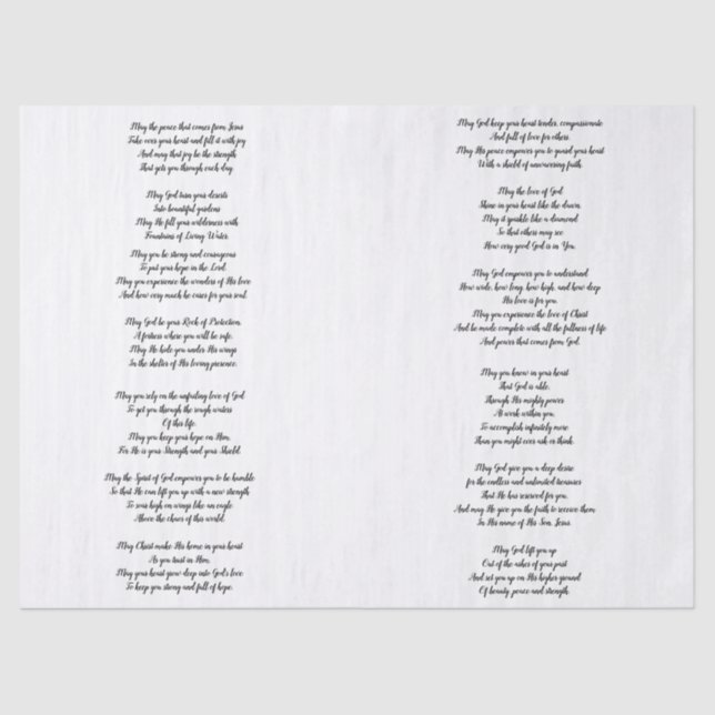 Sie Gebete Decoupage Seidenpapier (Vorderseite)