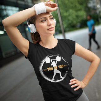 Sie gegen Sie Fitness Motivation T-Shirt
