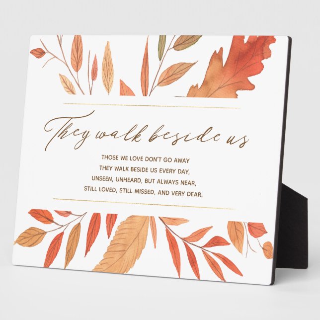 Sie gehen neben der Herbsthochzeit in den USA Fotoplatte (Seite)