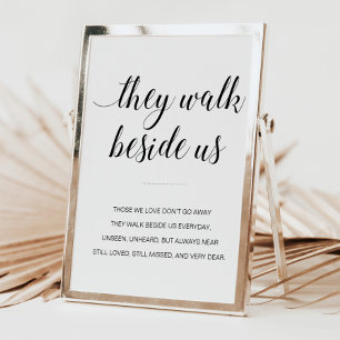 Sie gehen neben uns Elegantes Hochzeitsgedenkzeich Poster