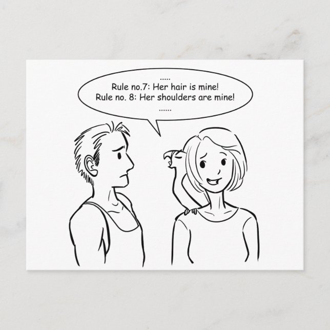 Sie gehört mir postkarte (Vorderseite)