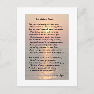 Sie geht in Beauty/Cape May Sunset Postcard Postkarte