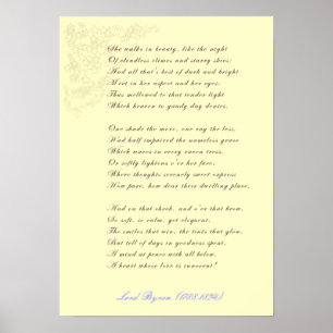 Sie geht in Schönheitspopster Poster