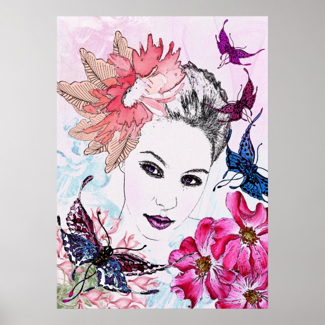 Sie geht mit der Sonne auf Poster (Vorne)