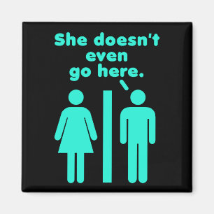 Sie geht noch nicht einmal hier, blau schwarz magnet