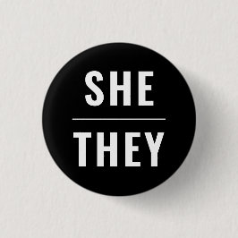 Sie Geschlecht Pronouns weißen schwarzen lgbtq Sto Button