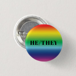 Sie geschlechten Pronouns Rainbow Gay Pride modern Button