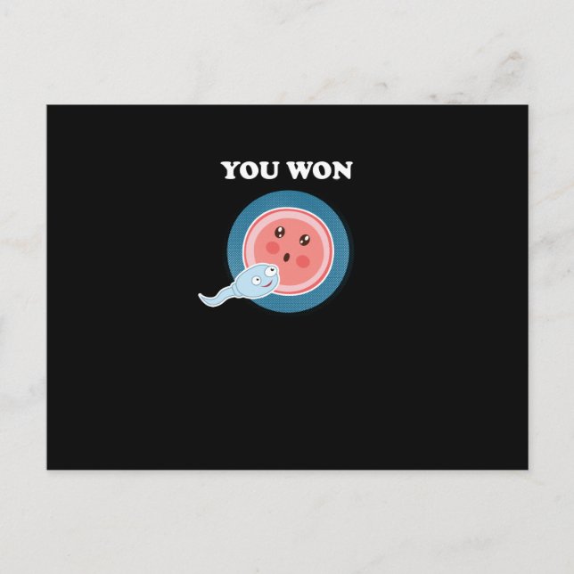 Sie gewannen menschliche feiertagspostkarte (Vorderseite)