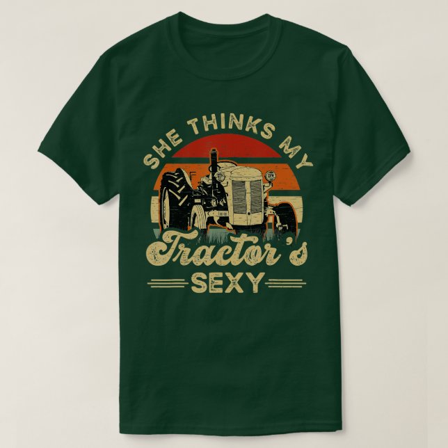 Sie glaubt, meine Traktoren sexy Farm Bauer Farm T-Shirt (Design vorne)