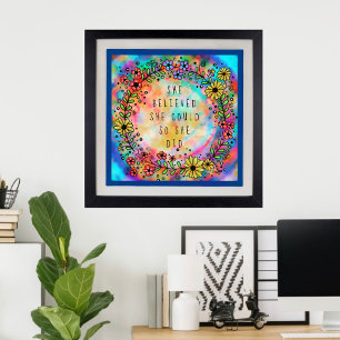 "Sie glaubte, dass sie das tun könne" Inspiration Poster