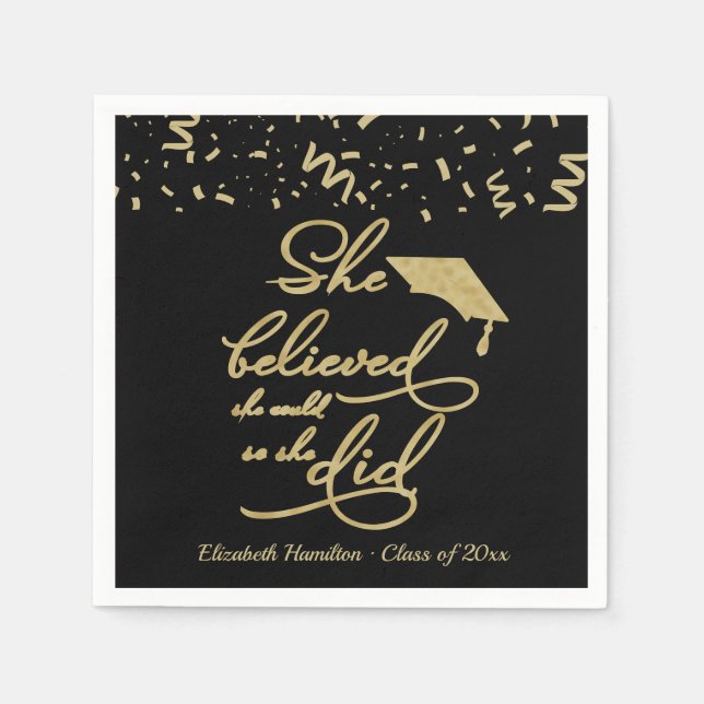 Sie glaubte, dass sie es schaffen könnte, also tat serviette (Vorderseite)