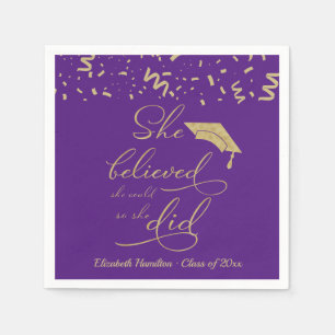 Sie glaubte, dass sie es schaffen könnte, also tat serviette