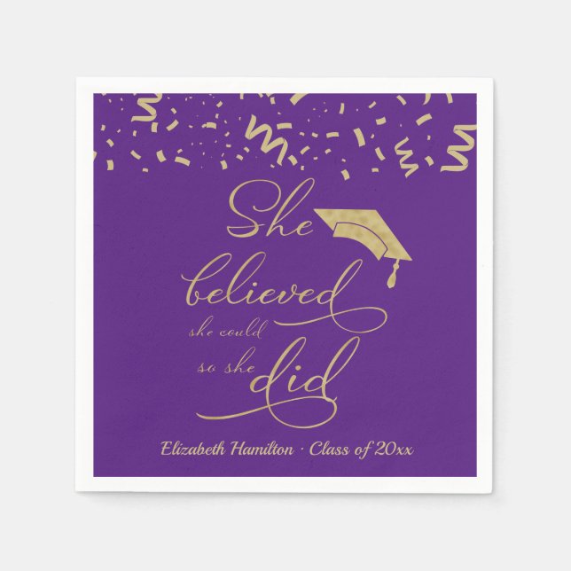 Sie glaubte, dass sie es schaffen könnte, also tat serviette (Vorderseite)