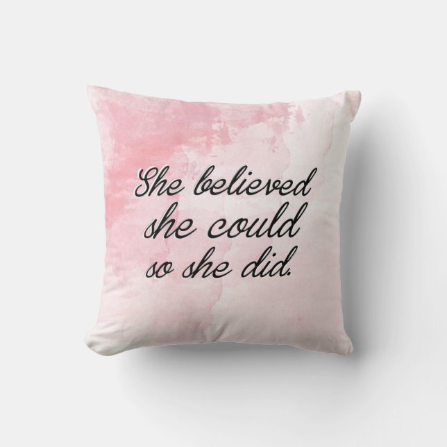 Sie glaubte, dass sie könnte, also sie - kissen (Vorderseite)