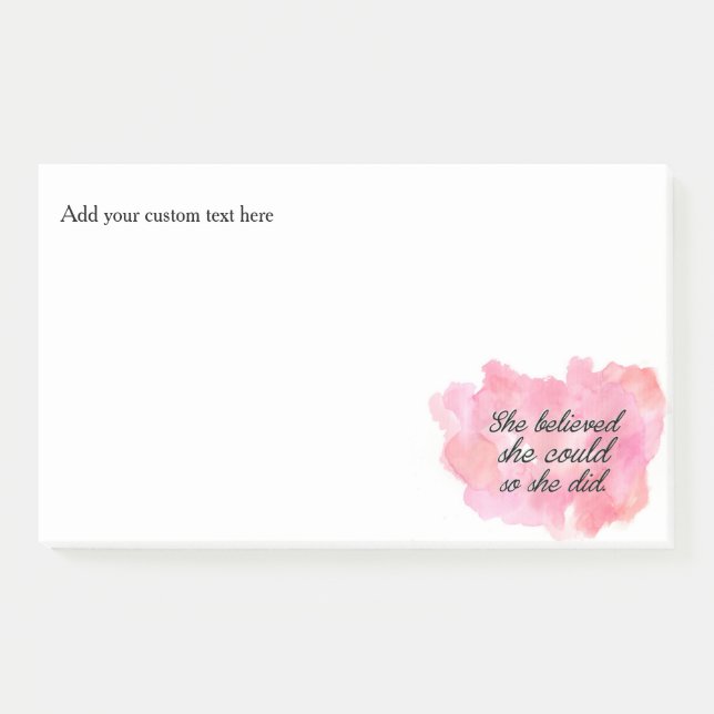 Sie glaubte, dass sie könnte, also sie - post-it klebezettel (Vorderseite)