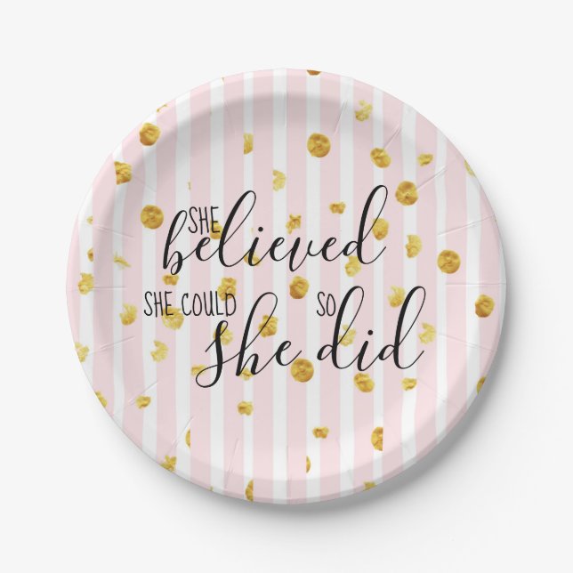 Sie glaubte, dass sie könnte, also sie Teller (Vorderseite)