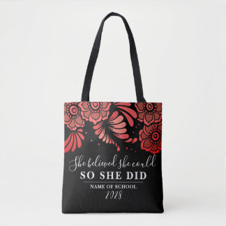 Sie glaubte, dass sie schwarze und rote Blume flor