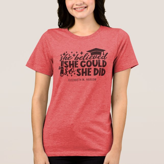 Sie glaubte, dass sie sich anpassen könnte Tri-Blend shirt (Vorderseite)