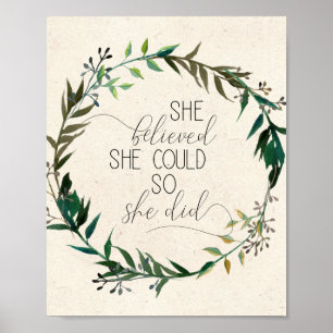 Sie glaubte, dass sie so inspirierend sein könnte poster