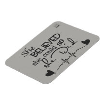 Sie glaubte Kühlschrankmagnet