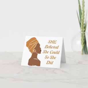 Sie glaubte, schwarze Frauen seien unanständige Mi Dankeskarte