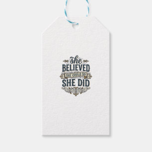 Sie glaubte, sie hat Vintage-Motivations-Shirt_1 g Geschenkanhänger