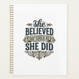 Sie glaubte, sie hat Vintage-Motivations-Shirt_1 g Planer