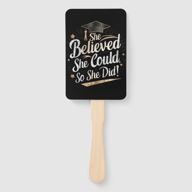 Sie glaubte, sie könne also Abschluss machen Fächer (Vorderseite)