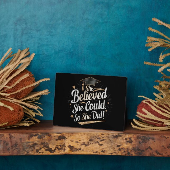 Sie glaubte, sie könne also Abschluss machen Fotoplatte (Seite)