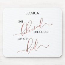 Sie glaubte, sie könne also ihren Namen anpassen