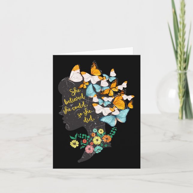 Sie glaubte, sie könne also Shirt Feministin Karte (Vorderseite)