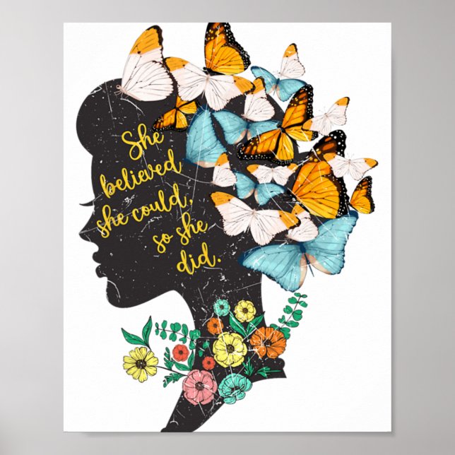 Sie glaubte, sie könne also Shirt Feministin Poster (Vorne)