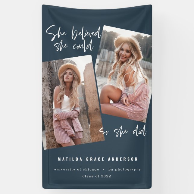 Sie glaubte, sie könne es, also tat sie Abschluss  Banner (Vertikal)