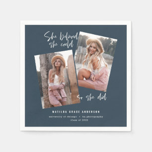 Sie glaubte, sie könne es, also tat sie Abschluss Serviette