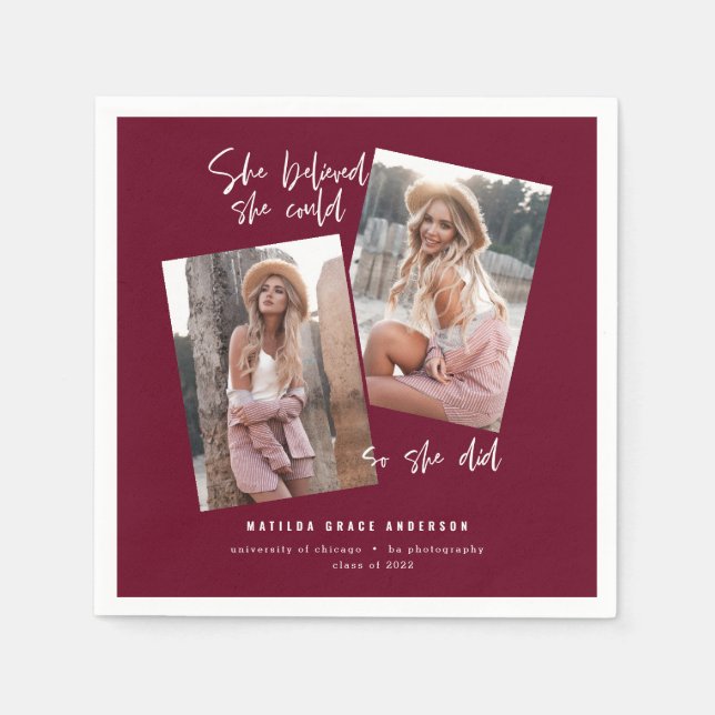 Sie glaubte, sie könne es schaffen, also weinte si serviette (Vorderseite)