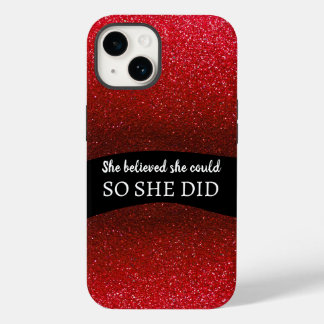 Sie glaubte, sie könne Glitzern mit schwarzem Glit Case-Mate iPhone 14 Hülle