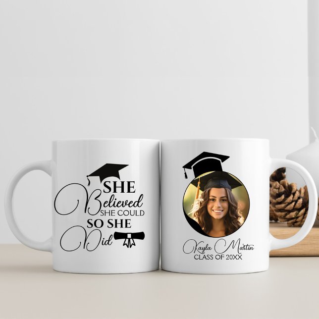 Sie glaubte, sie könne Tasse Personalisierten Absc (Graduation Mug for Her)