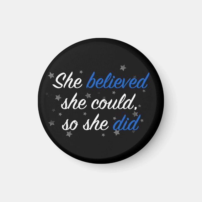 Sie glaubte, sie könnte also eine Entschließung zi Magnet (Vorne)