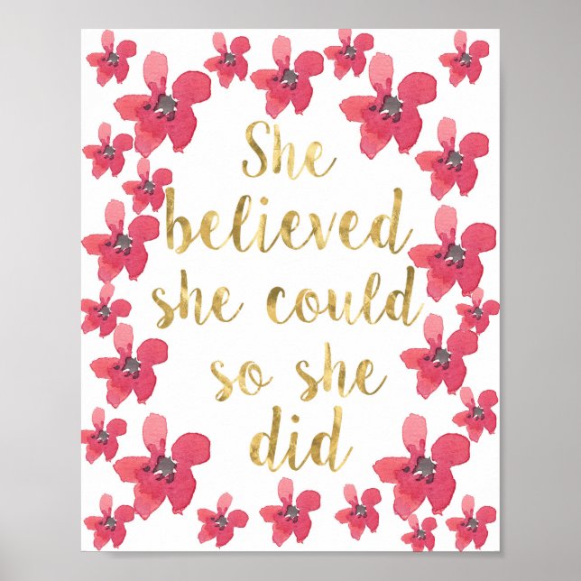 Sie glaubte, sie könnte das tun, Kinderzimmer-Deko Poster (Vorne)