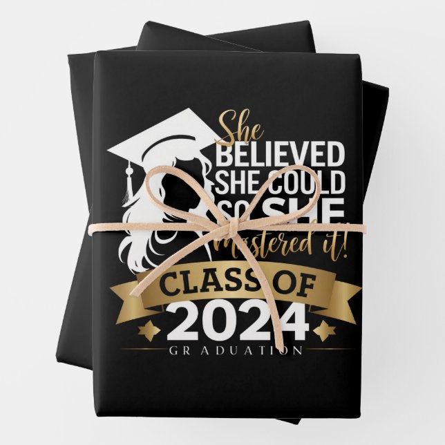 Sie glaubte, sie könnte es also 2024 schaffen geschenkpapier set (Beispiel)