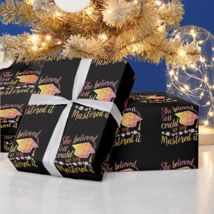 Sie glaubte, sie könnte es, also meisterte sie es geschenkpapier