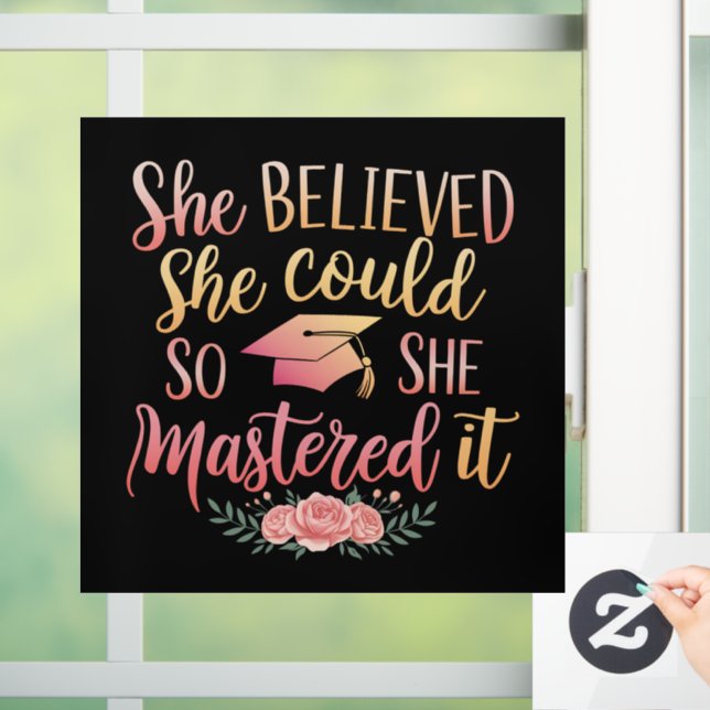 Sie glaubte, sie könnte es schaffen fensteraufkleber (Zuhause)