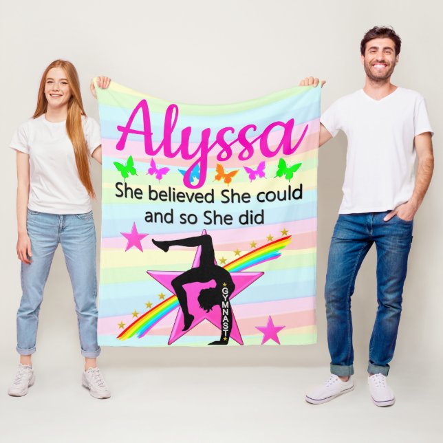 SIE GLAUBTE, SIE KÖNNTE GYMNAST DESIGN FLEECEDECKE (Beispiel)