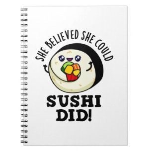 Sie glaubte, sie könnte Sushi, machte positiven Fo Notizblock