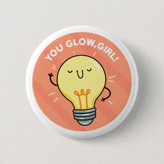 Sie Glow Girl Electric Pun Button Button
